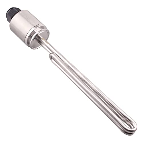 DERNORD 1.5" Inch (OD50.5mm) Tri-clamp Foldback Heating Element Stainless Steel Immersion Water Heater (240V 2500W) - size: 240V 2500W