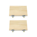 Litewoo 2pcs Bird Perch Platform Flat Stand Beak Paw Grinding for Parrot, S | 3.5" x 5.1", natural wood, easy to install, save space, for parrot/parakeet/cockatiel/lovebird//conure/finch/budgie/cage