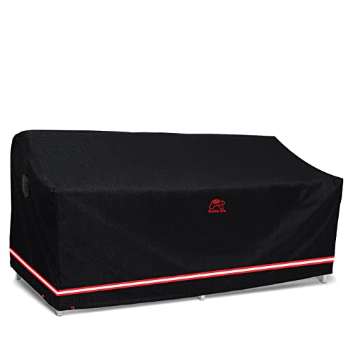 Patio Sofa Cover, Outdoor Heavy Duty Durable UV Water Resistant Anti-Fading Loveseat Cover with 2 Upgrade Air Vents and 2 Buckles, Black, 84" W x 37" D x 35" H - size: 84"W x 37"D x 35"H