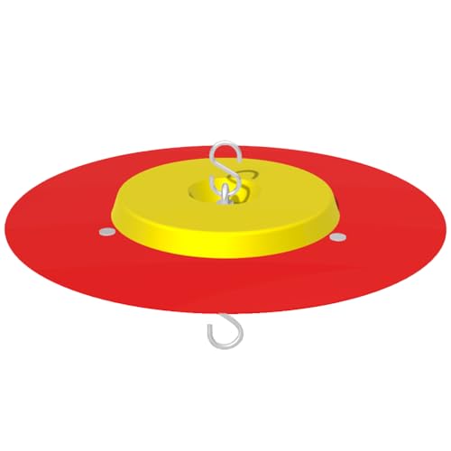 Metal Hummingbird Feeder Shade Cover,11.2 Inch Bird Feeder Umbrella,For Hummingbird Oriole Feeder Sun And Rain Cover.Yellow And Red