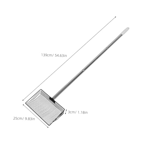 Coop Chicken Scooper Handle Metal Litter Scoop for Waste Removal Goat Stalls and Cattle Pens Agricultural Cleaning Tool for Easy Sifting and Manure Management