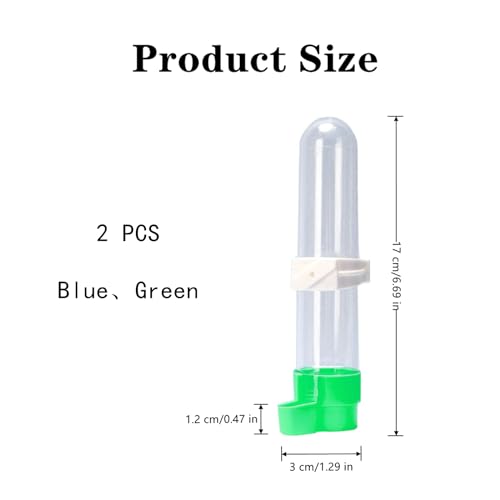 2 PCS Bird Waterer Feeder Automatic Bird Feeder Water Dispenser Hanging Feeding Water Bottles Bird Drinkers for Parrot Budgies Parakeet Cockatiels