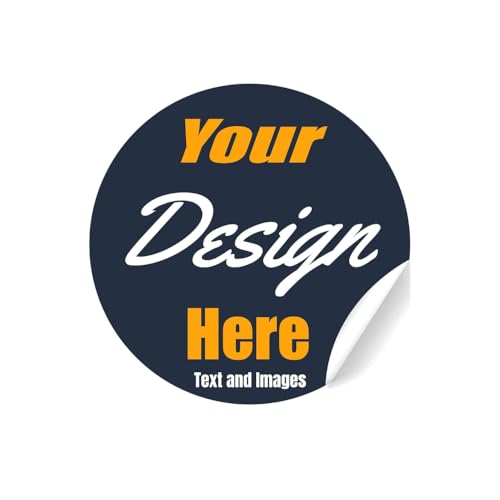 Custom Stickers, Image or Text- Vinyl Custom Labels Stickers Personalized - Waterproof, Dishwasher Safe, Fade Resistant, UV Protected Business Labels | Dishwasher Safe, UV and Fade Resistant; Sizes 1-10 inches, 50 to 1000 Count; 8 Custom Shapes; Vibrant P