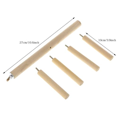Bird Perch Stand Toy Natural Wood Parrot Perch Parakeet Cage Top Wooden Branches for Standing Toys for Small Medium Parrots Conure Budgie Lovebirds