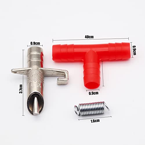 50PCS Rabbit Nipple Waterer Automatic Drinking System | with Spring & T-Tubing for Rabbits, Guinea Pig, Rat, Mouse and Rodent, Wire Cage Compatible, 5/16" ID (Red)