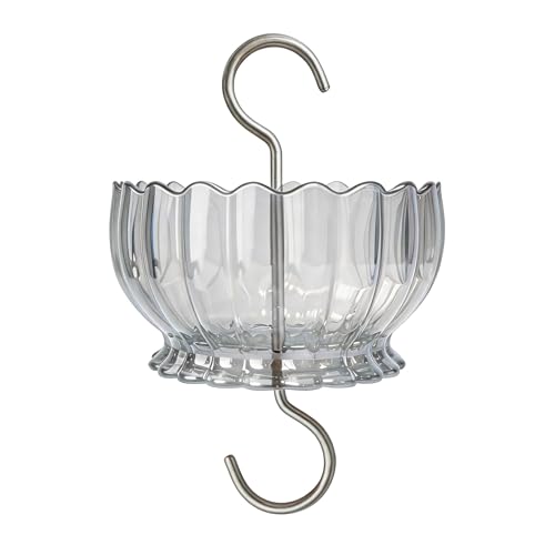 9oz Plastic Ant Moat for Hummingbird Feeder, Clear Daisy Insect Guard | Stainless Hooks, Floral Buffer, Transparent Nectar Protector, Water Barrier Blocking Bugs, 9 Ounce/270ml Capacity - color: Clear, size: 1PC/Pack