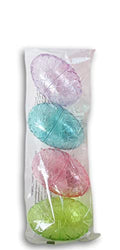 Easter Mermaid Scale Transparent Eggs - Snap Close Reusable Party Easter Treat Containers - 4 Count