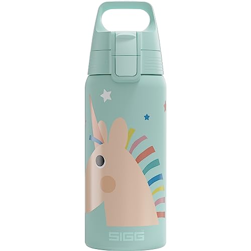 SIGG - Insulated Kids Bottle - Shield One Therm - For Carbonated Beverages - Dishwasher Safe - Stainless Steel - 17 Oz - color: Uni-Stars