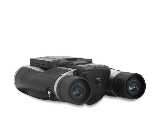 Minolta 12x32 Digital Binoculars - 4K UHD Video Camera, 48MP Photo, 8X Digital Zoom, IPS Anti-Glare Screen, Fog-Resistant Optics, Compact, Ideal for Birdwatching & Travel Hunting