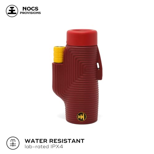 Nocs Provisions Zoom Tube 8x32 Monocular, Bird Watching & Backpacking | 8X Magnification Telescope, Bak4 Prism, Wide Field of View for Wildlife Viewing - color: Ember Red