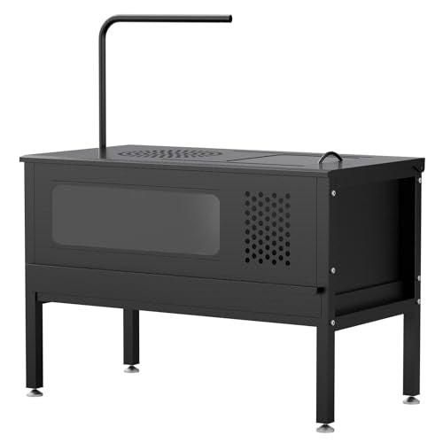HAYOHRT Chicken Brooder Box - Stand-Up Brooder Pen for Chick Brooder with Lamp Stand & Removable Collection Tray Accommodates Up to 15 Chicks Ideal for Chickens Ducks Quails, No Lamp - size: 32.6 x16.9 x24.8''