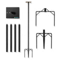 Happy Birdy Bird Feeder Pole - Heavy Duty Outdoor Bird House Pole for Smart Bird Feeder, Hummingbird Feeder, Birdhouse | Adjustable Steel Pole with Ground Stakes, Universal Mount, 5-Min Setup