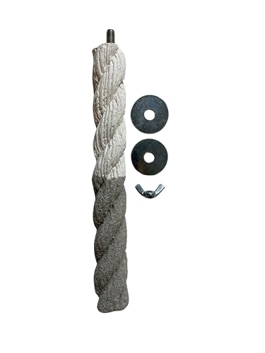 Polly's Sand-E-Rope Safety Bird Perch Toy-Trims Nails & Beak-Promotes Healthy Feet-Safe Non-Toxic-Bird Supplies for Bird Cages (Silver, Small) - color: Silver, size: Small