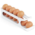 Egg Holder for Fridge, 2 Tiers, Egg Roller for Eggs 12 Count | Auto Rolling Egg Storage Organizer for Refrigerator, Slim Space Saving Container, Dispenser - size: 2 Tiers