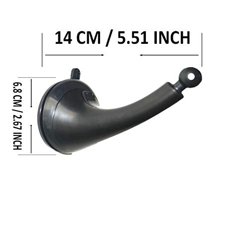 Pmsanzay Strong Window Suction Cups Hanger Hook for Bird Feeders and Wind Chimes, Pet Water Drinker Dispenser Cage, Bird House Feeder Hanging Bracket - No Bird Feeder