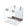 Automatic Bird Feeder No Mess Bird Cage Pet Feeder Seed Food Container for Parakeet Canary Cockatiel Parrot Finch Canary Acrylic (6.3 x 6.3 x 6.3 inch) - size: 6.3 x 6.3 x 6.3 inch