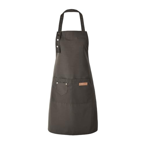 Tosewever Art Aprons for Women Painting Pottery Baking, Mens Buckle Straps Kitchen Apron with Pockets for Chef Cooking - color: Grayish Green