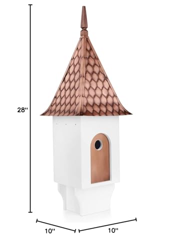 Chateau Bird House – Pure Copper Diamond Pattern Roof by Good Directions - style: Chateau