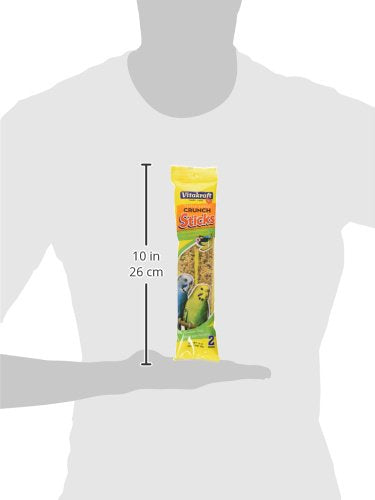 Vitakraft Crunch Sticks Parakeet Treat - Pet Bird Treat Toy - Long-Lasting Chewing Fun (Sesame & Banana) (Pack of 2) - size: 1 Ounce (Pack of 2)