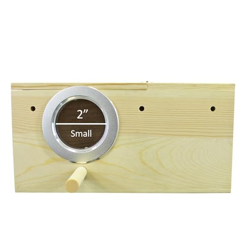 Sturdy Nest Box (M) - Cage Attachment, Hinged Lid, Perching Ledge - for Sugar Glider, Squirrel, Rat, Finch, Parakeet, Lovebird, Parrotlet, Lovebird, Canary, Cockatiel, Other Birds & Small Pets - size: Medium