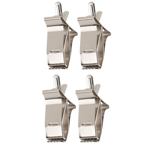 4pcs Stainless Steel Bird Food Clips Convenient Bird Cage Feeding Device Multi-Function Fruit and Vegetable Holder for Household Use with Parrots
