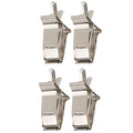 4pcs Stainless Steel Bird Food Clips Convenient Bird Cage Feeding Device Multi-Function Fruit and Vegetable Holder for Household Use with Parrots