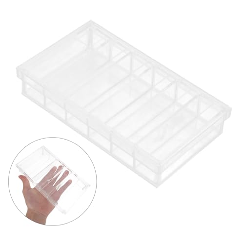 NOLITOY Acrylic Incubation Box with Lid, 6-Compartment Tray for Laboratory Specimen Storage and Fish Fry Incubation, Easy Clean and Tight Seal for Research and Observation