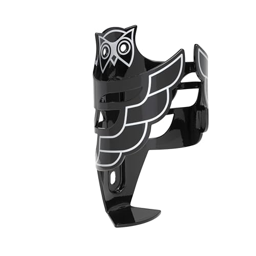 Portland Design Works Water Bottle Cage - Lightweight Water Bottle Holder for Bikes, Owl Cage, Black/Silver - style: Owl Cage- Black/Silver