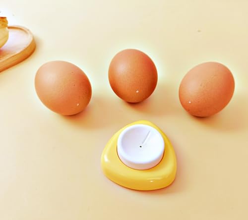 Magenetic Egg Piercer Tool for Raw Eggs to Get Good Hard Boiled Eggs, Egg Poker Pricker with Safety Lock Egg Pin, Easy Egg Peeler By Punching Hole at Bigger End of the Egg Before Boiling - color: Yellow