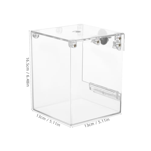 Happyyami Hanging Bird Bath Box for Cage Multifunctional Bird Bath Cage Accessory for Parakeet Cockatiel and Small Birds Space-Saving Shower Indoor Accessories 6.49 X 5.11 X 5.11 in