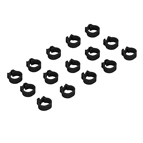 Omabeta 100PCS Reusable 8mm Pigeons Identification Leg Rings for Easy Dovecot Management and Marking, Lightweight Plastic Bands for Poultry Supplies (Black) - color: Black