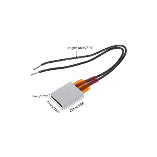 2pcs PTC Heating Element 5W-50W AC DC 12V/110V 80/120/220 Degree consistant Temperature Ceramic Thermostatic (110v 220 Degree) - size: 110v 220 Degree