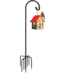 Shepherd Hook 60 Inch Tall Heavy-Duty Metal Garden Hanging Pole Stake for Bird Feeder Pole Plant Baskets, Black (1 Pack). - size: 60in-1pcs