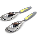 2Pack Garden Trowel, Stainless Steel Hand Shovel with Ergonomic Handle, Multi-Use Soil Scoops for Digging, Planting, Transplanting, Cultivating(Blue) - color: Yellow