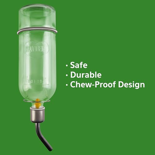 Kaytee Chew-Proof Water Bottle for Pet Ferrets and Rabbits, 26 oz - color: clear, size: 26-Ounce