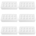 Cabilock 6 Sets Egg Protection Egg Tray Containers 10-Cell Shipping Egg Tray Egg Protector Egg Storage Holders Foam Egg Carrying Packing Tray White - size: 25.00X11.70X7.50CM