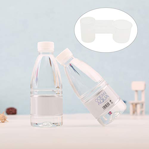 AUEAR, Set of 12 Bird Drinker Feeder Cup Soda Pop Water Bottle Plastic for Pigeons Parrot Chicken Supplies (Clear) - color: Clear