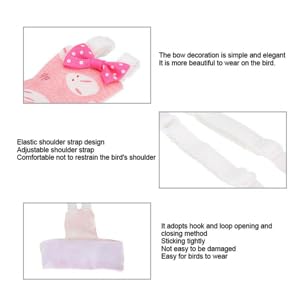 Pet Bird Cute Diaper, Convenient to Use Parrot Diaper Flying Costume Reusable Diaper Bird Diaper for Parrots Pigeons Pet Supplies (L) - color: Pink, size: L