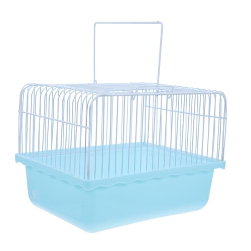 SUPVOX Portable Small Bird Travel Cage Lightweight Carrier for Lovebirds Parakeets and Cockatiels with Transparent Observation Window Versatile Indoor Outdoor Use for Small