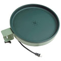 Farm Innovators Heated Bird Bath, 1 Quart Capacity, Outdoor Decor Shallow Bath Tray for Birds - Birdbath with Deck, Clamp, and Ground Mount Options | Thermostatically controlled, innovative design allows for 3 different mounting options: deck, clamp and g