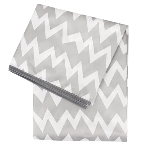 Bumkins Baby Splat Mat for Under High Chair, Babies Toddlers Eating Mess Mat, Waterproof Reusable Cloth for Arts and Crafts, Playtime Mat for Kids, Floors or Tables, Fabric 42inx42in, Gray Chevron - color: A4 Gray Chevron