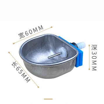 Rabbit Water Dispenser - Automatic Bunny Water Nipple Drinker Feeders, 2.36'' Stainless Steel Metal Bowl for Cages Watering System Breeding Equipment
