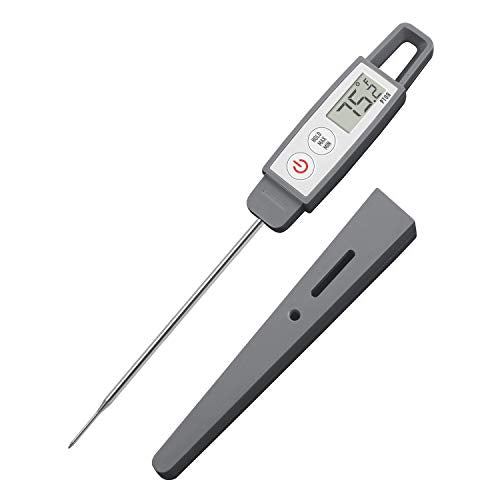 Lavatools PT09 Super-Quick Commercial Grade Digital Thermometer for Cooking, Meat, Candy, Candle, Liquid, Oil, 4.5" Compact Probe, Splash Proof, °C/°F Toggle, Hold Function - Sesame - color: Sesame, size: Regular