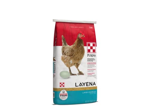 Purina Layena | Nutritionally Complete Layer Hen Feed Crumbles - Chicken Feed | 25 Pound (25 lb) Bag - size: 25 Pound (Pack of 1)