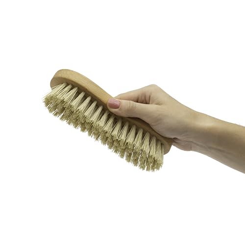 Konex Heavy-Duty Peanut-Shaped Brush 2-Pack, Durable and Long-Lasting Design for Tough Surfaces, Home and Industrial Use