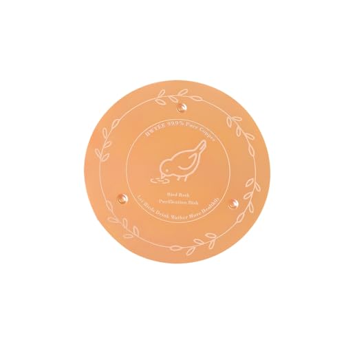 Bird Bath Copper Disk 99.98% 0.6mm Thickness (1Pcs,10cm/0.39inch) | Triple-point support fits bird baths & bowls, reduces mineral buildup, ideal gift for bird lovers, outdoor garden decor