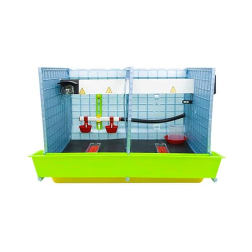 Hatching Time 15" Chick Brooders Stackable & 2-Section Options, Automatic Heating, Easy-Clean Tray, Includes Feeders & Drinkers, Perfect for Quail, Chickens, Ducks & Baby Birds (2 Section) - style: 2 Section, 1 Layer