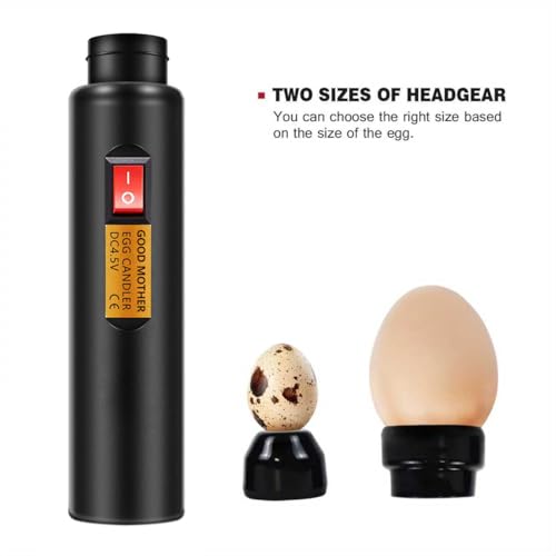 Bright Cool LED Light Egg Candler Tester Incubator for Chickens Ducks Birds Eggs - Powered by Power Cable Only
