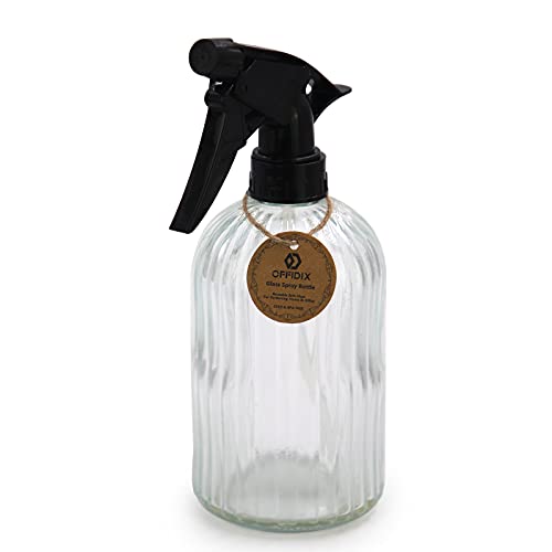 Spray Bottle, Pressure Watering Can, Handheld Spray Bottles, Outdoor Indoor Plant Mister, 0.4L/13.5oz Glass Water Spray Bottle for Garden, Plants, Cleaning, Hairdressing (Clear) - color: H-Clear