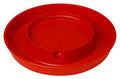Little Giant® Screw-On Poultry Waterer Base | Heavy Duty Plastic Water Tray Base for Container | Chicken Waterer Screw On Base | 1 Gallon (Red, Pack of 1) - color: Red